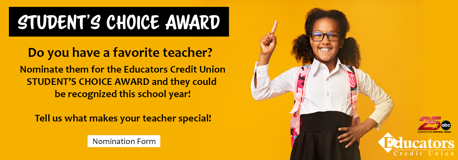 Educators Credit Union Student's Choice Award